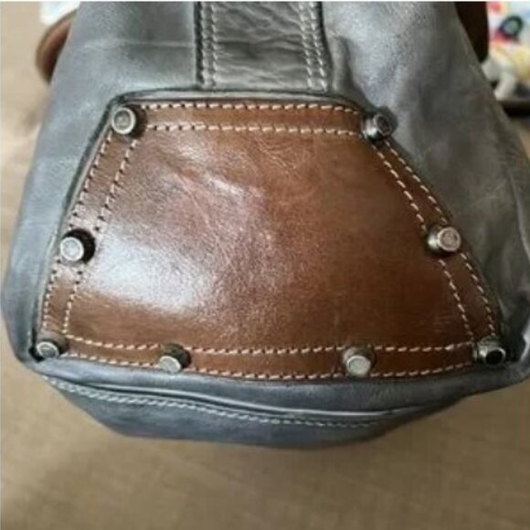 Alchimia Leather Handbag Grey and Brown - Picture 8 of 12